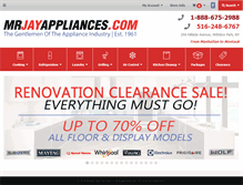 Tablet Screenshot of mrjayappliances.com